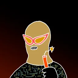 Background: dark heat · Body: Digital Camo · Eyes: Bat Eye Red · Hand: Dynamite · Mask: Yellow Mask · Mouth: Weave Robber #2639