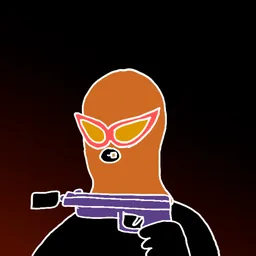 Background: dark heat · Body: Plain Body · Eyes: Bat Eye Red · Hand: Mac ppl · Mask: Orange Mask · Mouth: Gold Robber #2014