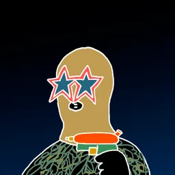 Background: dawn · Body: Real Tree · Eyes: Starry Eye Blu · Hand: Watergun · Mask: Yellow Mask · Mouth: Serious Robber #1250