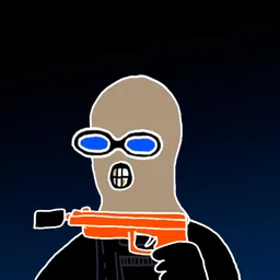 Background: dawn · Body: Vest · Eyes: Vision Enhancer Blu · Hand: Mac org · Mask: Dusk Mask · Mouth: Grills Robber #2153