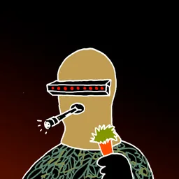 Background: dark heat · Body: Real Tree · Eyes: Sound Sensor · Hand: Carrot · Mask: Yellow Mask · Mouth: Flashlight Robber #556