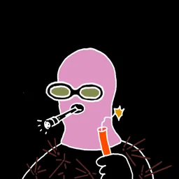 Background: black · Body: Sensory Thorns · Eyes: Vision Enhancer Olv · Hand: Dynamite · Mask: Pink Mask · Mouth: Flashlight Robber #625