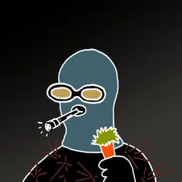 Background: dusk · Body: Sensory Thorns · Eyes: Vision Enhancer Msd · Hand: Carrot · Mask: Blue Mask · Mouth: Flashlight Robber #764