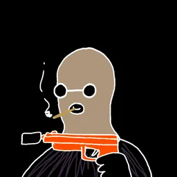 Background: black · Body: Anti Slip · Eyes: Spec Blk · Hand: Mac org · Mask: Dusk Mask · Mouth: Lomboy Robber #903