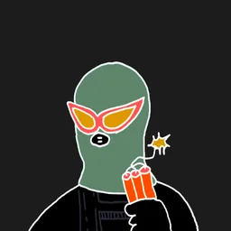 Background: gray · Body: Vest · Eyes: Bat Eye Red · Hand: Dynamitev2 · Mask: Mint Mask · Mouth: Serious Robber #1736