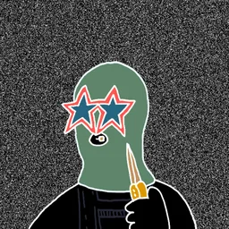 Background: noise · Body: Vest · Eyes: Starry Eye Blu · Hand: Flint · Mask: Mint Mask · Mouth: Gold Robber #2570