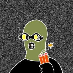 Background: noise · Body: Plain Body · Eyes: Aviator Ylw · Hand: Dynamitev2 · Mask: Olive Mask · Mouth: Grills Robber #973